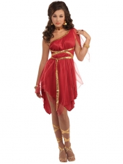 Ruby Red Goddess Costume - Womens Roman Costumes